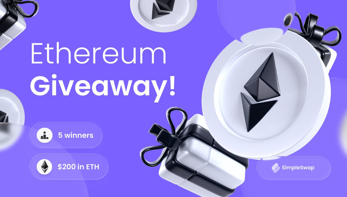 SimpleSwap_io's tweet image. $200 in $ETH Giveaway – 5 winners.

People joke that ETH is basically a stablecoin now.
But look at the market – compared to most alts, Ethereum is holding strong.
We think its future looks bright.
Do you?

Here’s your chance to grab some $ETH and make that call yourself.

How to…