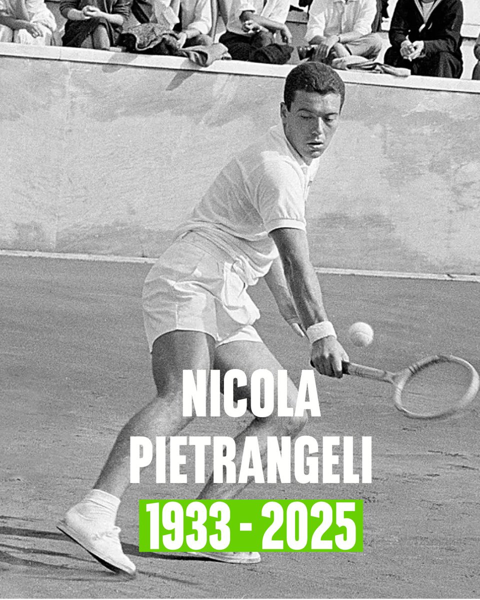 WeAreTennisFR's tweet photo. La légende italienne Nicola Pietrangeli nous a quittés. Il laisse au tennis un héritage immense. 🙏 https://t.co/2xGP3DZRJZ