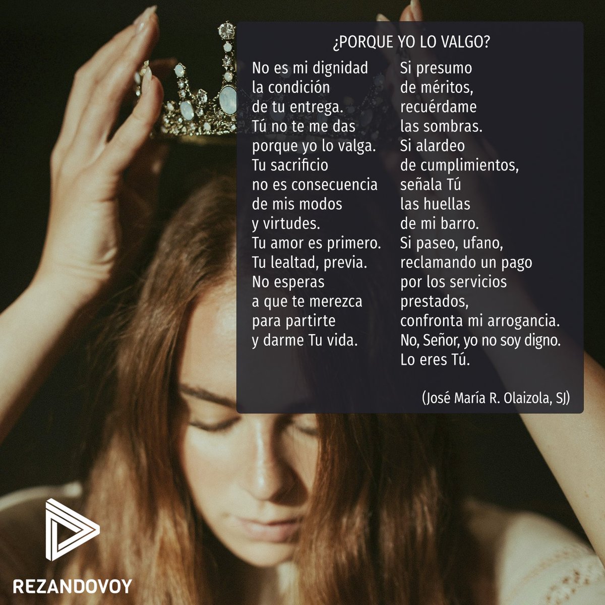 rezandovoy's tweet image. No, Señor, yo no soy digno.
Lo eres Tú.