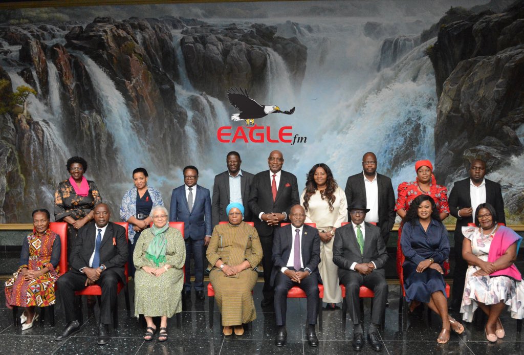 EagleFMNam's tweet photo. Presidential Task Force Appointees

Economic Recovery: Titus Nampala, Rolie Venter, Rolie Venter, Vetumbuavi Mungunda, Sven Thieme, Kledura Imalwa, Jesaya Hano Oshike, Tjiuna Daringo, Ebson Uanguta, Philip Christian Hikumwah, Mercia Geises, Erwin Tjipuka, Hileni Nghinaunye, Bluemy Hamutenya, Vincia Cloete, Conrad Dempsey, Haraldt Hecht, and Samuel Ndahangwapo

Health: Dr. Linda Nangombe, Dr. Tshali Iithete, Dr. Christo Burger, Dr. John Keiseb, Dr. Anna Hangula, Dr. Melody Lyn Chipeio, Nian Berg, Dr. Fenny Shidhika, Annemi Higgs, Patricia Hangala, Dr. Jacobus Angara Sheehama, Dr. Monika Pendukeni, Hannelie Botha, Rian Horn, Immanuel Kadhila, Dr. Edward Fynn, and Dr. Theo Ben Kandetu

Housing & Land: David Nuyoma, Heinrich Amushila, Jacob Nghifindaka, Julius Nyerere Namoloh, Julius Nyerere Namoloh, Kadiva D. Hamutumwa, Amalia Nathanel, Archie Graham, Erastus Nikodemus, Johannes Niikondo, Reverend Maureen Dausas, Bruce Stewart, Keith Handura, Rebecca Anne Shilengudwa, Barbel Kircher, and Fanuel Maanda