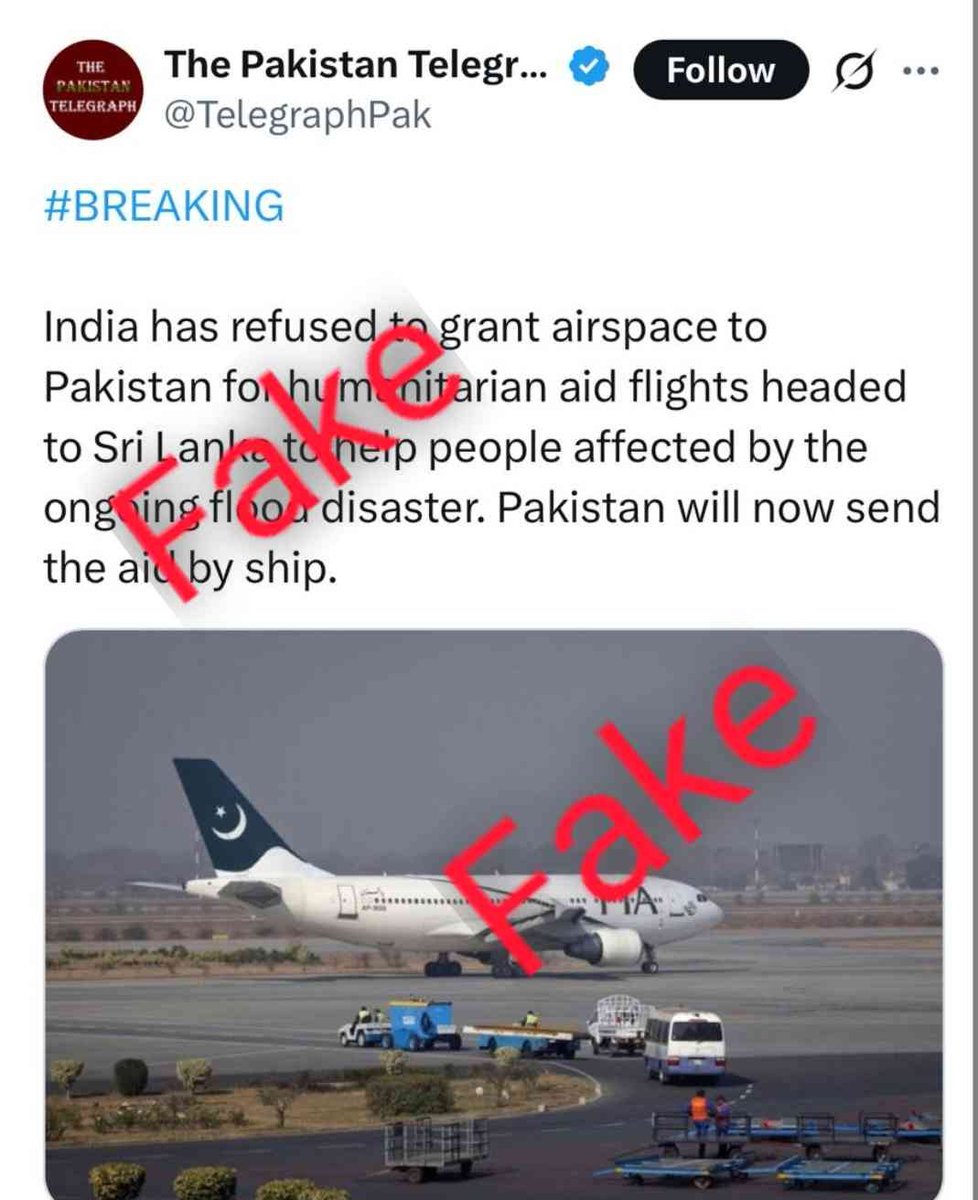 sidhant's tweet image. Fake news by Pakistani media.

Pakistan had submitted the request at 1 pm IST to use Indian airspace to send humanitarian assistance to Sri Lanka. It was granted at 5.30 PM IST. Request was given expeditiously. 

But Pakistani media: