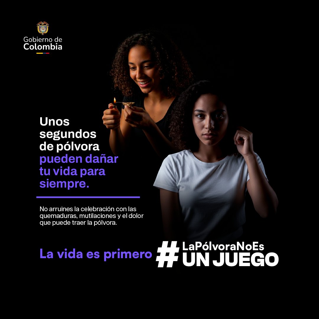 infopresidencia's tweet photo. Un instante puede cambiarlo todo.

Evita lesiones, hospitalizaciones y tragedias que se pueden prevenir.
Que tus celebraciones tengan luz, no dolor. 

La vida es primero. #LaPólvoraNoEsUnJuego https://t.co/am8LcMlxD0