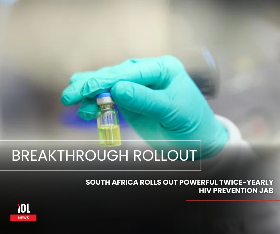 IOL's tweet photo. South Africa has launched its first public rollout of the twice-yearly lenacapavir injection, marking a major breakthrough in the nation’s fight to prevent HIV transmission.
#Lenacapavir #HIVPrevention #SouthAfrica #Eswatini #Zambia #Unitaid #publichealthprogress
Read on https://t.co/Ruf0se8VVl