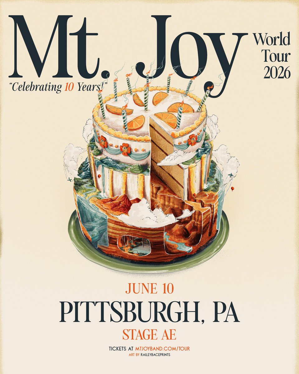 opusoneprod's tweet photo. 📣🗓 NEW SHOW 🗓📣
Presented by @opusoneprod & #PromowestNorthShore
@Stage_AE | 06/10 | @MtJoyBand 2026: Celebrating 10 Years of Mt. Joy!
🎟 On Sale 12/05 at 10AM via: https://t.co/7yatR1uhtH
#opusonepgh #promowestpgh #pittsburgh #mtjoy #stageae https://t.co/mmYR64yXnx