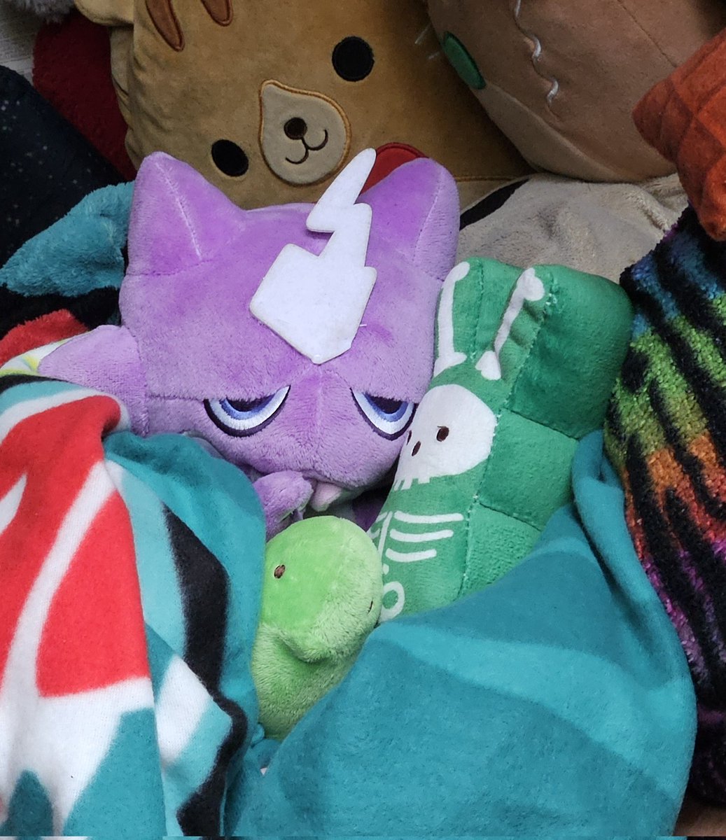 ZarraProduction's tweet image. If your draw Toxel or Toxtricity ill not only die of happiness but ill also draw YOUR fav pokemon too 💚✨️ (bonus pic of my son cuddling in his Baja blankie)