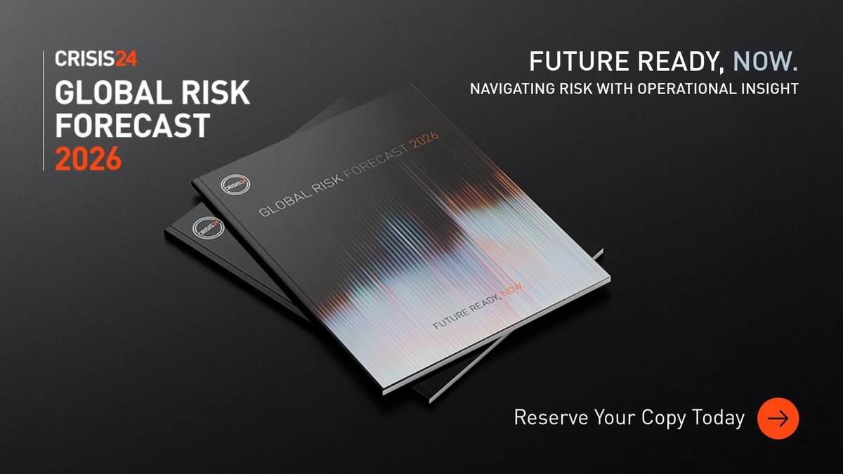 Are you future-ready?  
 
The Global Risk Forecast 2026 translates complex signals into insights that organizations can use to make better and faster decisions going into the new year.  

Register now for the report: ow.ly/fMae50XA9tK.