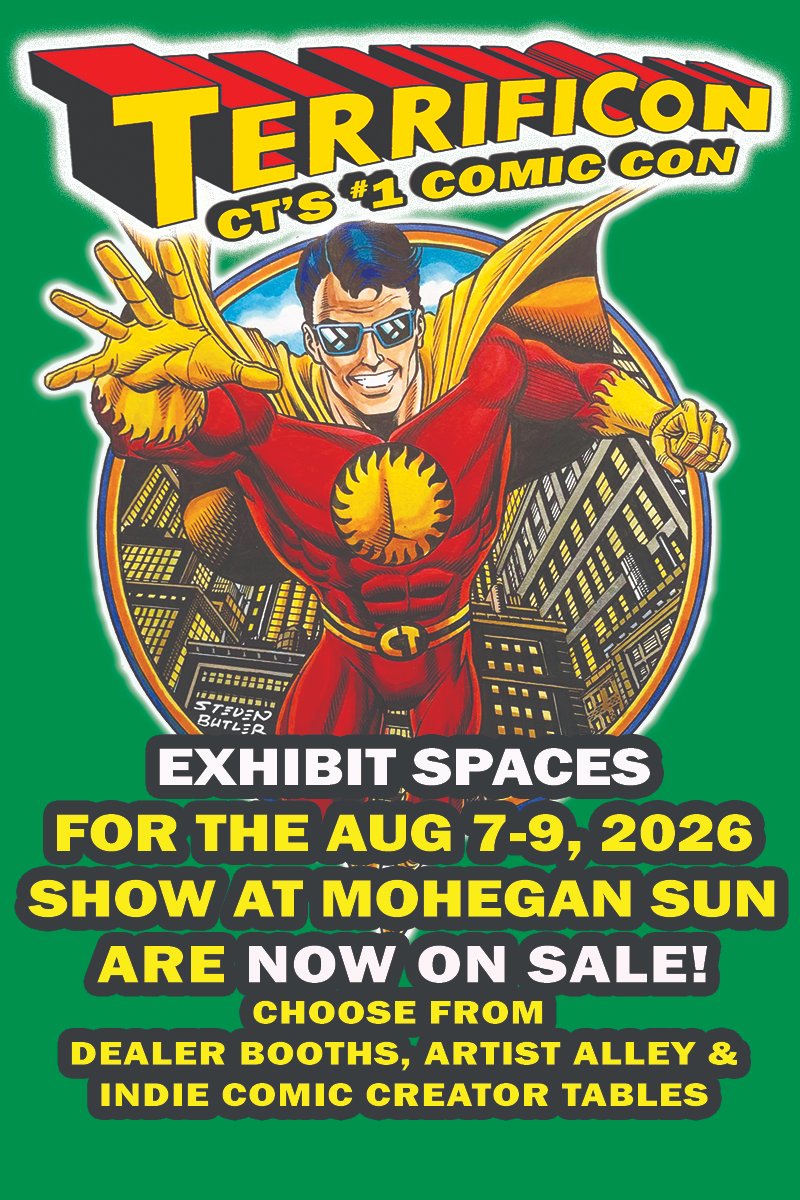ItsTerrifiCon's tweet image. TERRIFICON 2026 VENDOR &amp;amp; ARTIST ALLEY SPACES NOW!

SPACES ARE AVAILABLE AND ALLOCATED ON A FIRST COME, FIRST SERVED BASIS!

TERRIFICON SELLS OUT OF VENDOR SPACES BY APRIL OR SOONER!

FOLLOW THE LINK HERE: terrificon.com/dealer---artis…

#vendors #artistalley #comiccon #terrificon