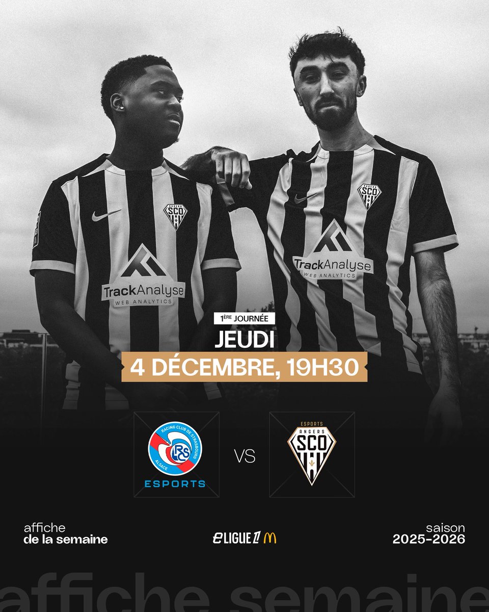 𝗟𝗲 𝗴𝗿𝗮𝗻𝗱 𝗿𝗲𝘁𝗼𝘂𝗿 de la @eligue1mcdonalds 🎮

Cette semaine, nos Angevins défieront les Strasbourgeois lors de la première journée ⚡️

#eLigue1McDonalds