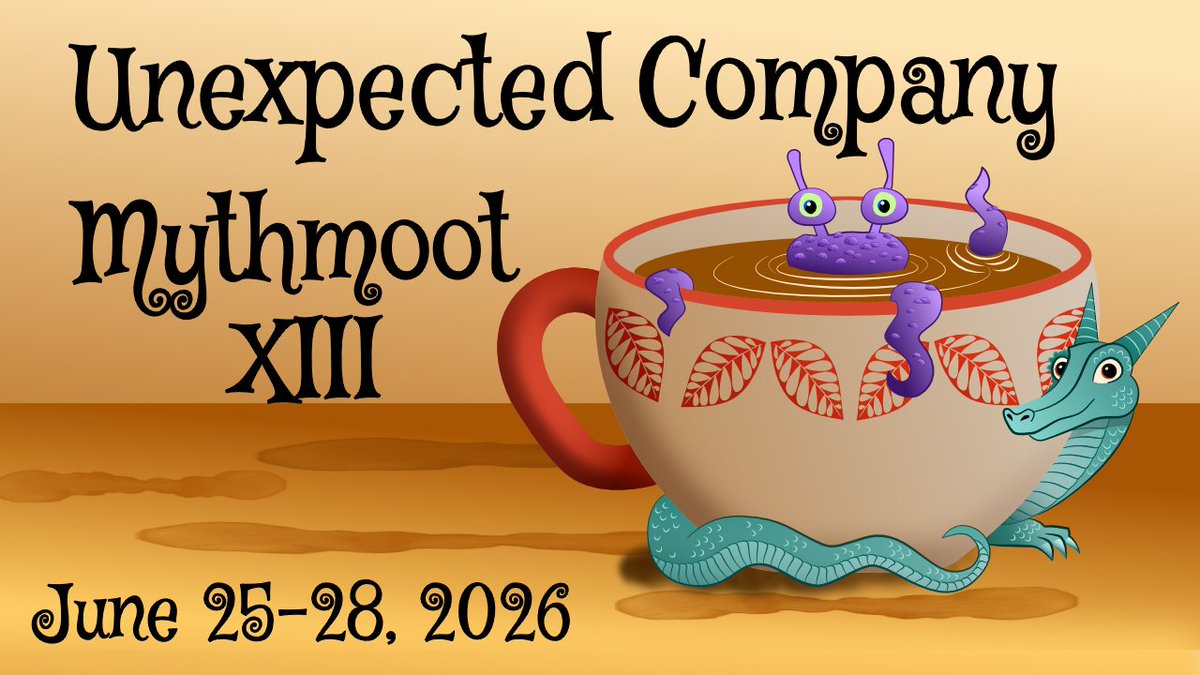 In case you missed it, Mythmoot registration is OPEN! With Guests of Honor and lodging and Call for Papers and every good thing!

Mythmoot XIII: Unexpected Company - June 25-28, 2026
ow.ly/r0sU50Xzfth