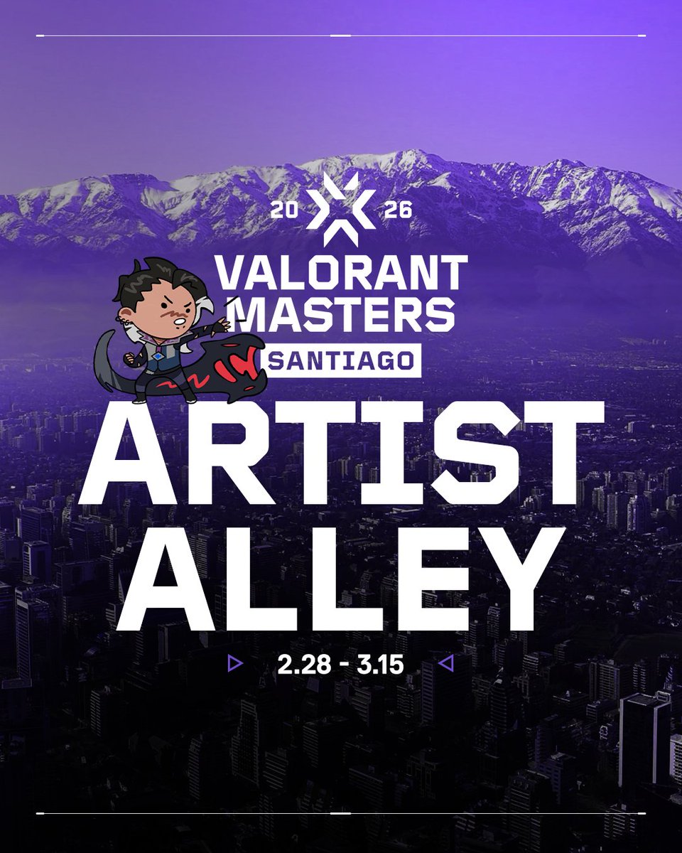 VALORANTinsa's tweet image. got some fan art to share? Artist Alley will be back at #VALORANTMasters Santiago, so stay tapped in for info on applying