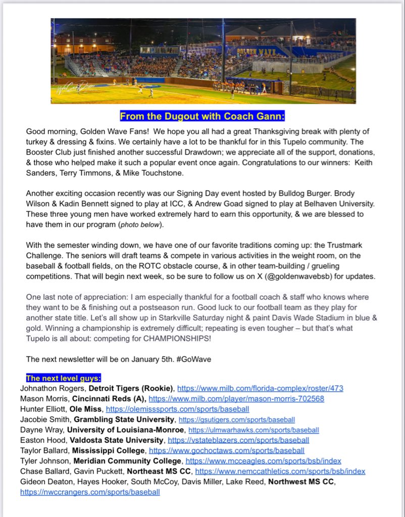 Tupelo Baseball tweet media