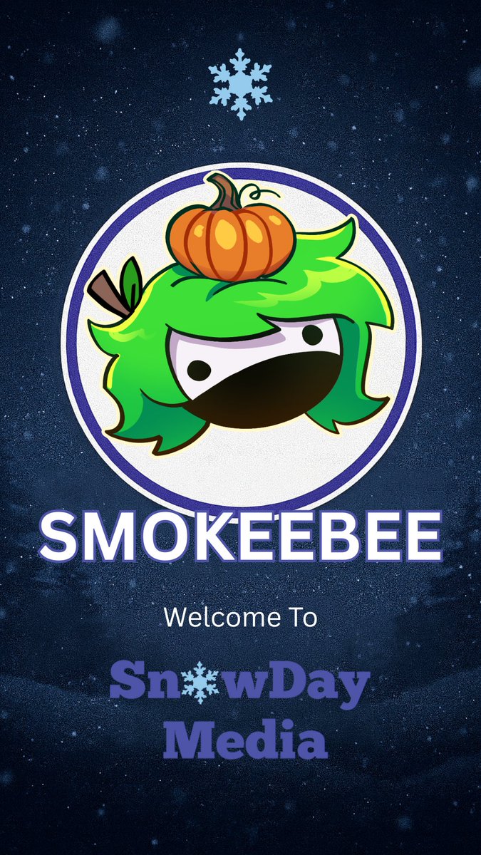 SnowDayMedia's tweet image. 🎄 On the first day of Christmas…
We welcome @Smokee_Bee  to the SnowDay Media family!
The Hive just got a LOT colder❄️🐝

Drop a welcome below 👇