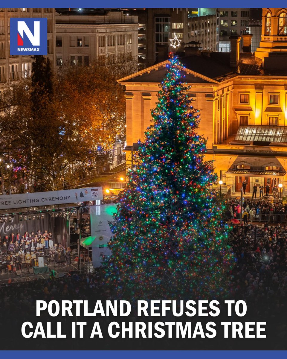 Portland's annual tree-lighting ceremony sparked outrage over the weekend after city officials referred to the festive display only as "the tree," avoiding any mention of Christmas during the 41st annual event in Pioneer Courthouse Square, according to a report Monday.