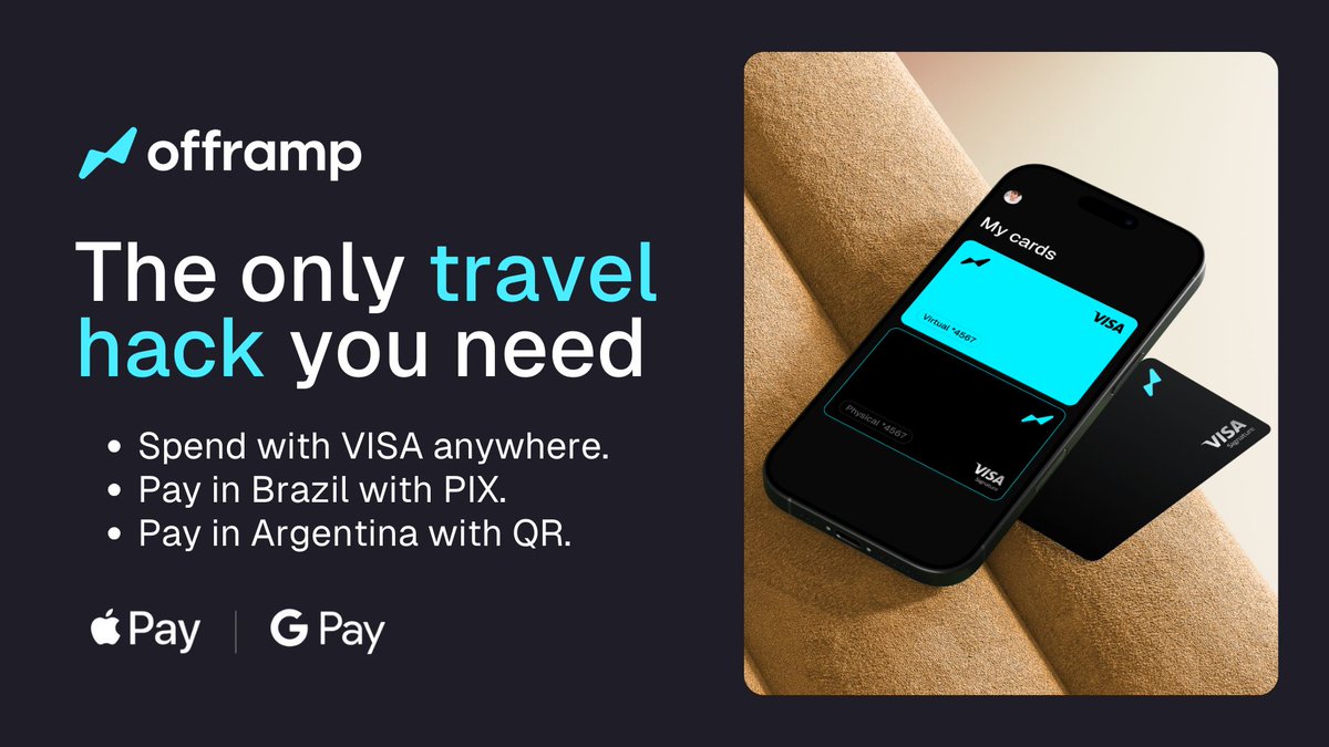 OfframpXYZ's tweet photo. Planning a trip abroad? ✈️

Sick of high FX fees, taxes, and hidden card charges? 🤑

Meet the ultimate hack for smart spending anywhere in the world. 🧵👇 https://t.co/6KRHf0PMJA