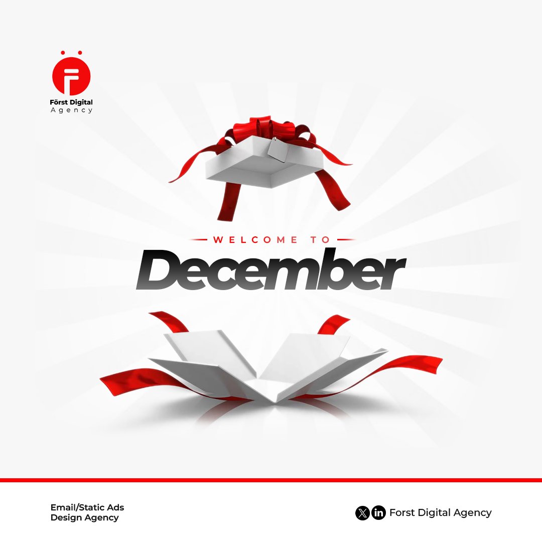 forstdigital's tweet image. Hello December.

As we gradually close the year, our focus stays unchanged:
✔️ Clear messaging
✔️ Clean layouts
✔️ Purposeful static ads design that respects attention
Happy new month from the @forstdigital team.

#staticadsdesign
#ClarityFirst #ForstCreative