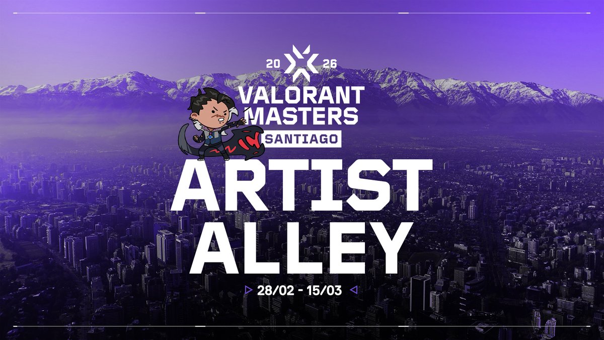 VALORANTfr's tweet image. Des fan arts à nous montrer ? L&apos;Artist Alley est de retour pour les #VALORANTMasters Santiago, ne manquez pas les candidatures !