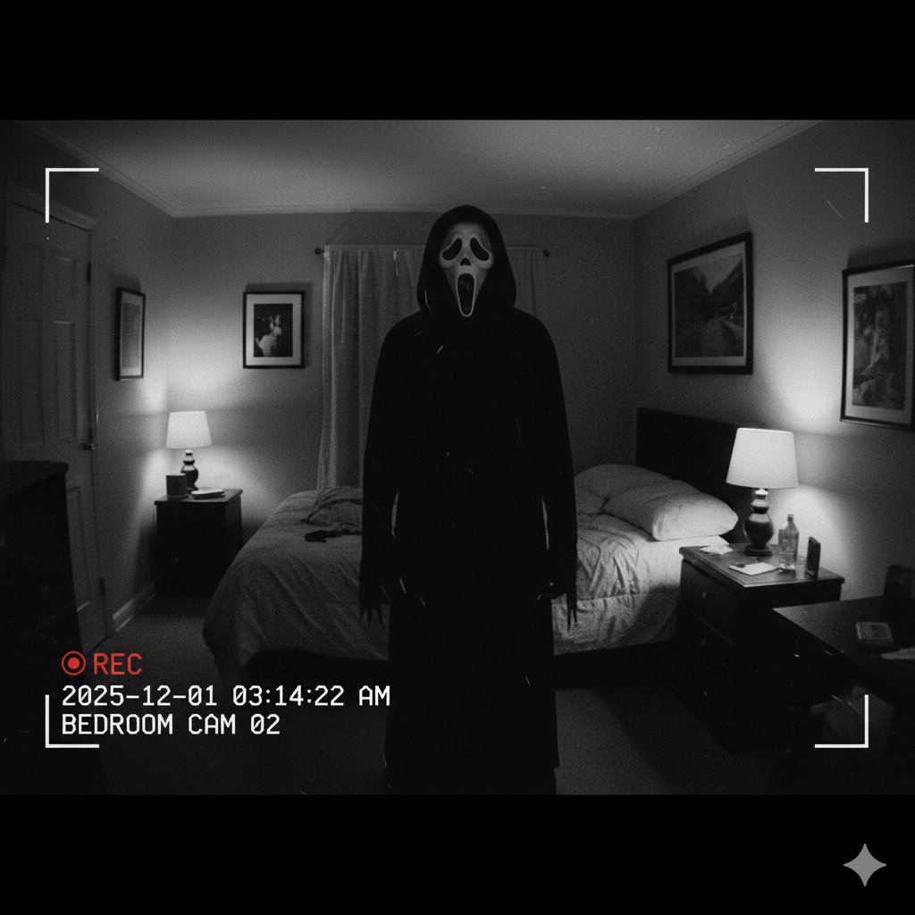 Your phone chimes with a security alert. You check your bedroom security cam, and you see this. How would you react? 😱