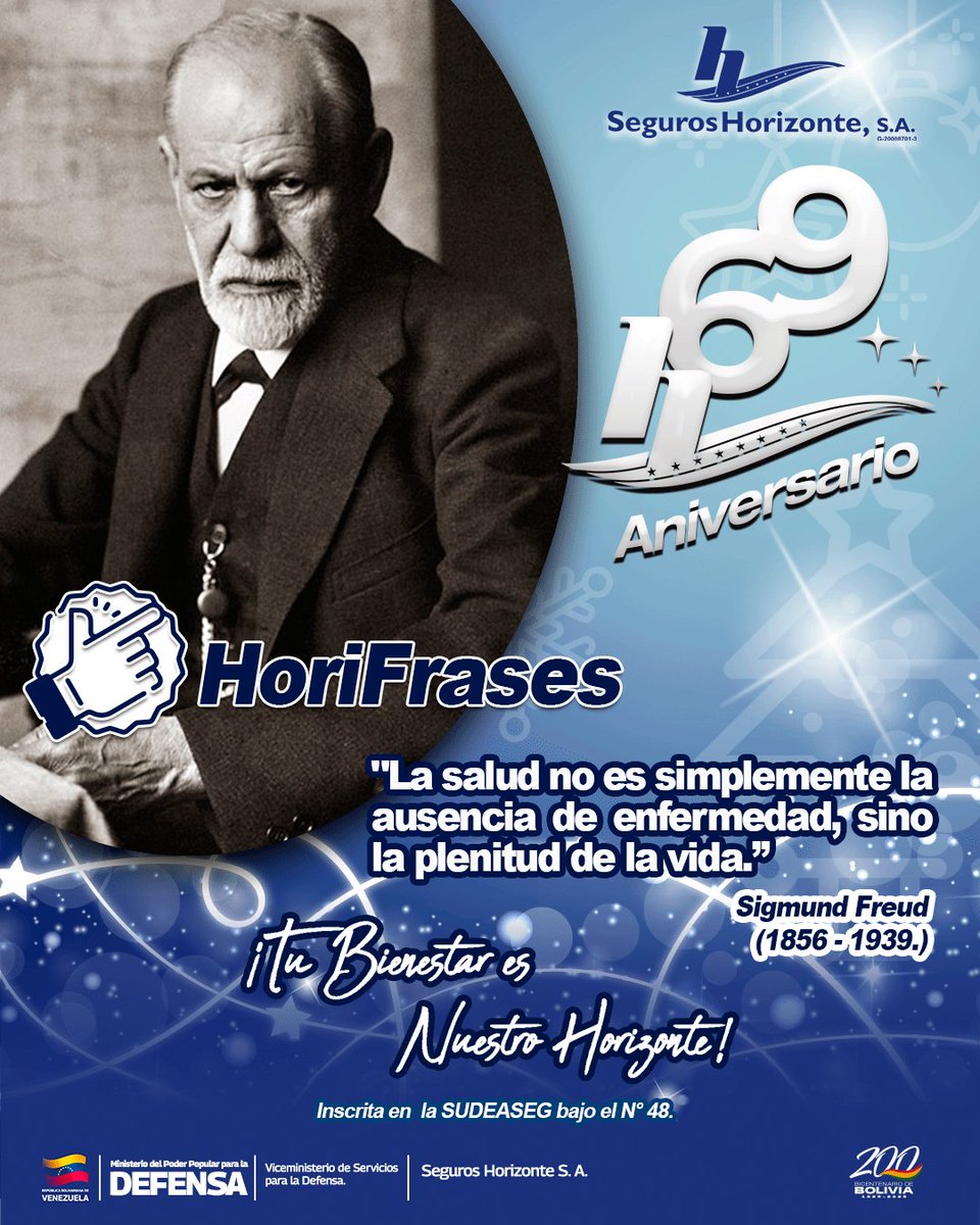 #FraseDelDia //  Esta idea, más que una frase literal, representa la concepción freudiana de la salud como la capacidad de afrontar conflictos y mantener un equilibrio funcional a pesar de la existencia de la enfermedad como un proceso natural de la vida.✨