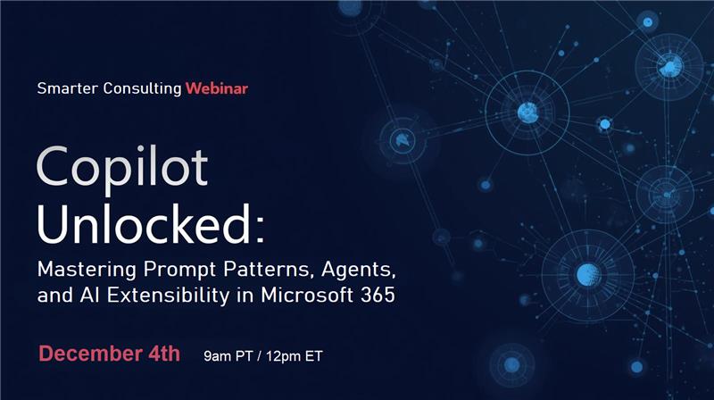SmarterConsult1's tweet image. Join MVPs @Rtoribiog + @buckleyplanet on 12/4 to go beyond basic prompts &amp;amp; truly harness the power of AI in your daily workflow.

Whether a business user, IT pro, or team lead, you’ll leave with frameworks &amp;amp; tips you can use. Register at linkedin.com/events/7398819…

#MicrosoftCopilot