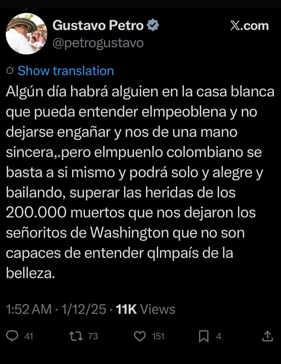 KLea79107265's tweet image. Cuantas líneas d Cafe 🍚 d Leche 🍚 llevaba @petrogustavo , para escribir esta barbaridad drgdct brrchn ⁉️🤔😡
