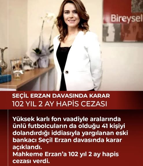 mywayTurkey's tweet image. #SONDAKİKA | Seçil Erzan'a 102 yıl 2 ay 2 gün hapis cezası verildi.

Ya İşbirliği yapanlara??!! 

Neyse…ben yine deli taklidi yapayım 🥳

Ne yani 102 yıl 1 ay 2 gün sonra serbest mi kalacak…!!😏

#SeçilErzan
#FatihTerim
#ArdaTuran
#EmreBelözoğlu
#FatihTerimFONU
#TürkiyedeAdalet