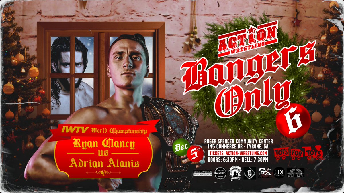 MATCH ANNOUNCEMENT

This Friday night LIVE on IWTV, Adrian Alanis challenges "Fancy" Ryan Clancy for the Independent Wrestling World Championship!

Join us live in Tyrone or stream at 730pm ET on IWTV