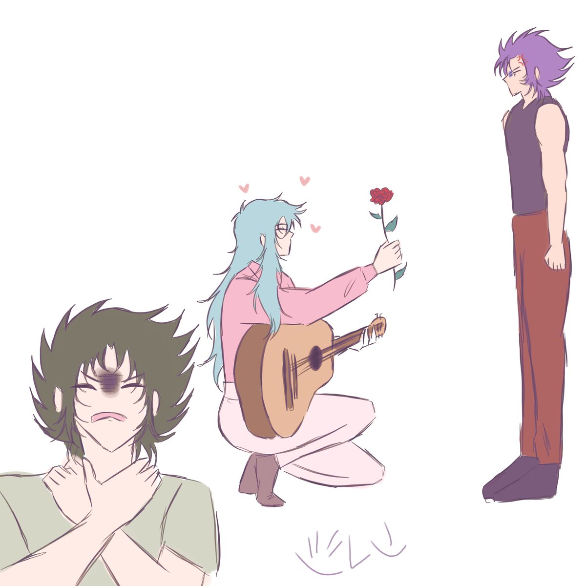 losemosdehades's tweet image. En estos momentos, me identifico con Shura. Alergia al #amor 

#Shura #Afrodita #Deathmask #Capricornio #Piscis #Cancer #fanart #saintseiya #cdz #Anime #digitalart