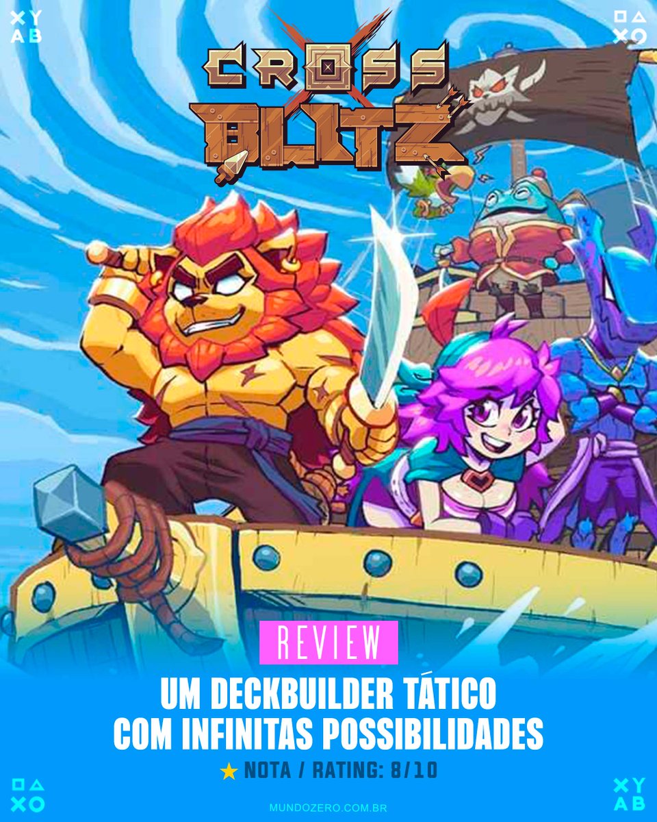 mundozero's tweet image. #CrossBlitz chegou na versão 1.0 com a combinação certa de estratégia, ritmo e personalidade. Jogamos, analisamos e contamos tudo na review completa do #MundoZero!

Lê aí e diz o que achou: wp.me/pe2mVr-62v

#Deckbuilder #Roguelite #IndieGame #GameReview