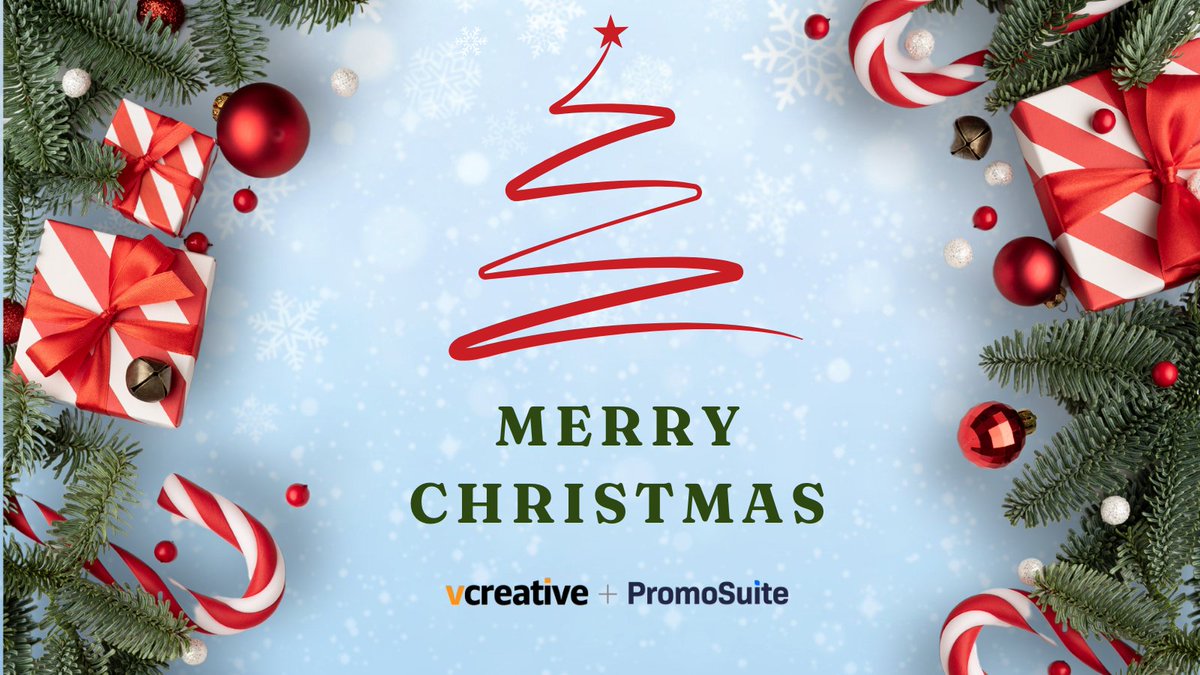PromoSuite's tweet photo. Merry Christmas from PromoSuite &amp; vCreative!
Wishing our radio + media partners joy, creativity, and a successful season.
Thank you for being part of our story — we can’t wait to create even more magic together in the new year! https://t.co/lnBxfv4OKn
