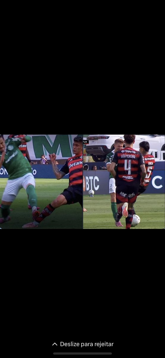 jaspfranco's tweet photo. @andrizek caro Rizek, estão esquecendo a entrada violenta do Veiga no Carrascal que deveria ter sido punida com cartão vermelho, assim como a do Pulgar no Fuchs. A diferença é que numa a bola estava em jogo e na outra não, o que a meu pensar não muda nada quanto ao vermelho. https://t.co/XuSDIfDjOc