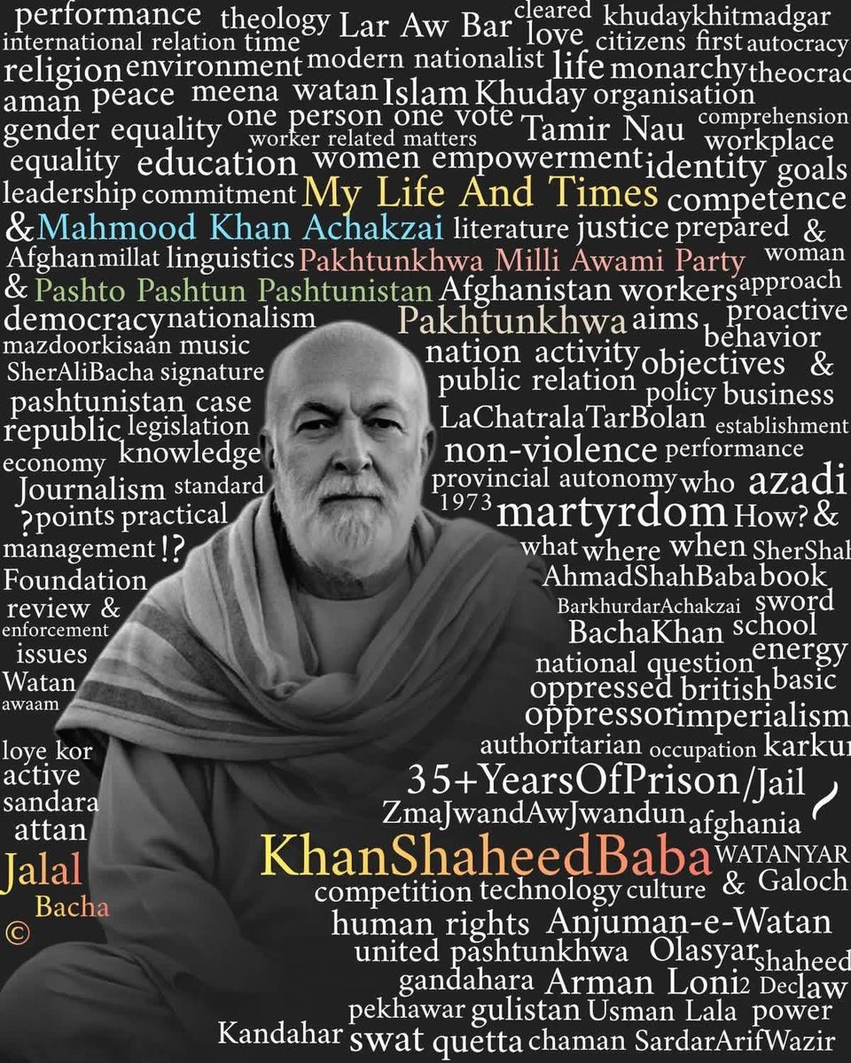د وطن او خاورې د مالکيت  دعوی خان شهيد د انګريز نيولې تر ايوب خانه پورې د هر حاکم و مخې ته ډېره په ميړانه کښېښوده او هر ظالم ته مخامخ ودرېدو..
 #TributeToKhanShaheed