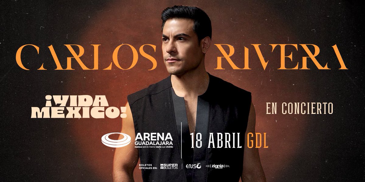 @_carlosrivera llega a la #ArenaGuadalajara con Vida México 🇲🇽 un tour en el que celebra la esencia y riqueza cultural de nuestro país a través de su voz y su pasión por la música 🎙️🎶

🎟️ Compra tus boletos en Superboletos.com a partir del 3 de diciembre a las 10:00 am