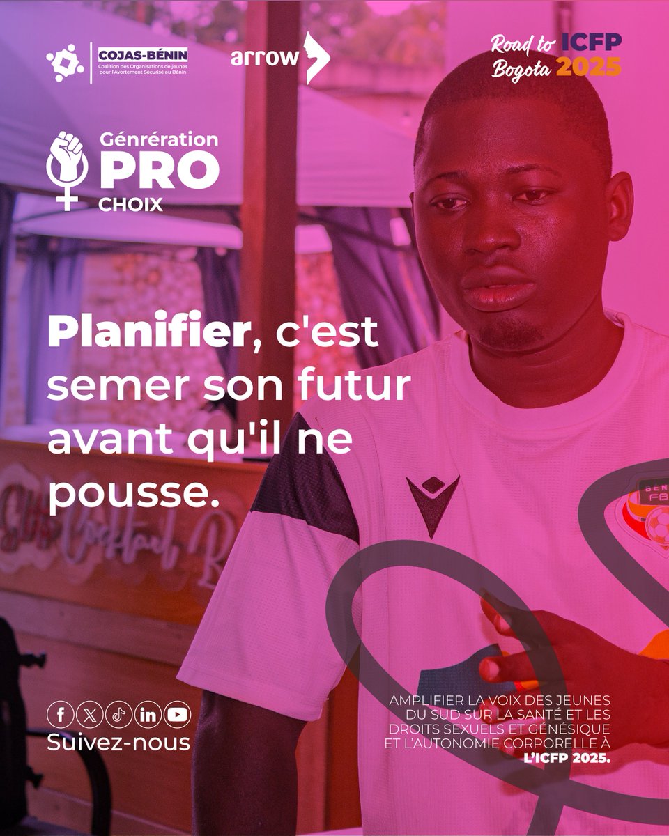 Planifier, c’est prendre soin de demain dès aujourd’hui. La santé sexuelle et reproductive, c’est aussi un projet de vie.

#CIPF2025 #DroitsSexuels #ICFP2025 #GenProChoix