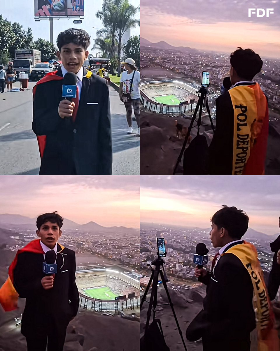 AtaqueFutbolero's tweet image. ❤️🇵🇪 Directo a las historias del año. 

Cliver Huamán, tiene 15 años, es conocido como ‘Pol Deportes’ en las redes sociales y es un apasionado por el relato de fútbol.

El sábado viajó ¡18 HORAS! desde Andahuaylas a Lima para relatar la final de la Copa Libertadores en su país.…