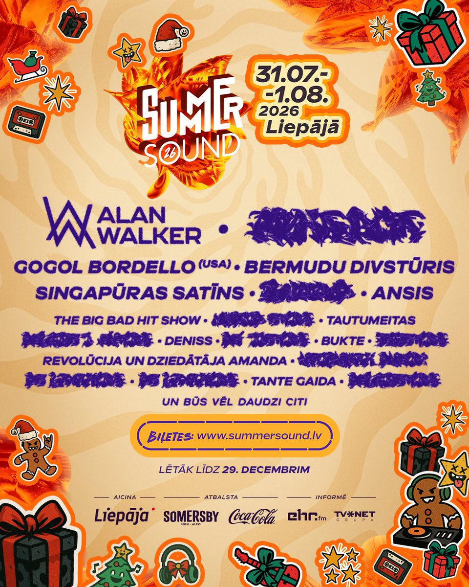 summersoundlv's tweet photo. Gatavojamies #summersound2026.! 💥 Pirmie vārdi zināmi! 🙌🏻

👉🏻 https://t.co/1mORvo2fzA https://t.co/fGTOMggN99