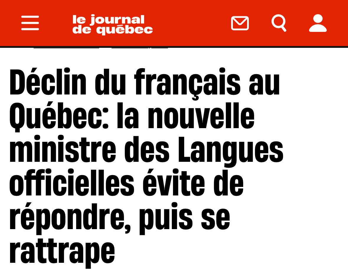 rudyhusny's tweet image. Petit conseil au futur ministre du Patrimoine et des Langues officielles : 

si on vous demande s’il y a un déclin du français au Québec?

la réponse est oui 😉

Ne faites pas comme votre prédécesseure 😜 @RachelBendayan
