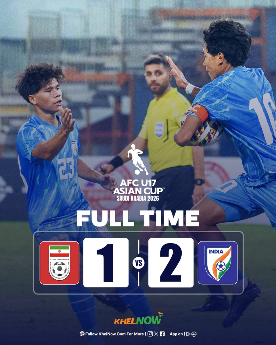 India's U17 football team, the Blue Colts, made history by defeating Iran 2-1 at the EKA Arena in Ahmedabad, securing their spot in the AFC U17 Asian Cup 2026 in Saudi Arabia. This marks India's 10th appearance in the tournament. 

The match was intense, with Iran taking an early