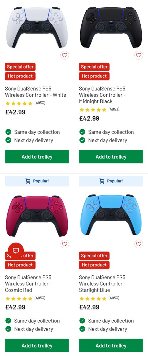 xploguk's tweet image. #PlayStation Players! DualSense Controllers now £42.99

@argos_online @playstationuk
#dualsense #controller #gaming #uk #argos 

argos.co.uk/search/dualsen…