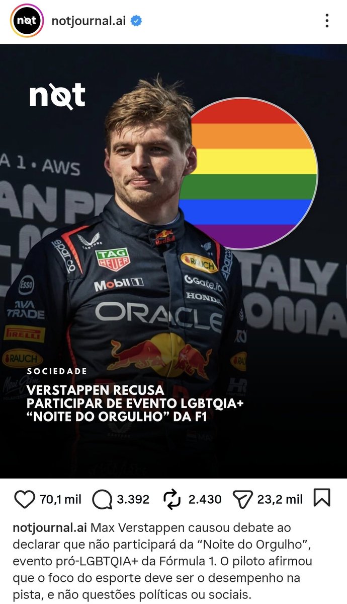 lewisharmilton's tweet image. tem outra postagem horrível também cheia de comentários nojentos. bizarro como o público da f1 é podre.