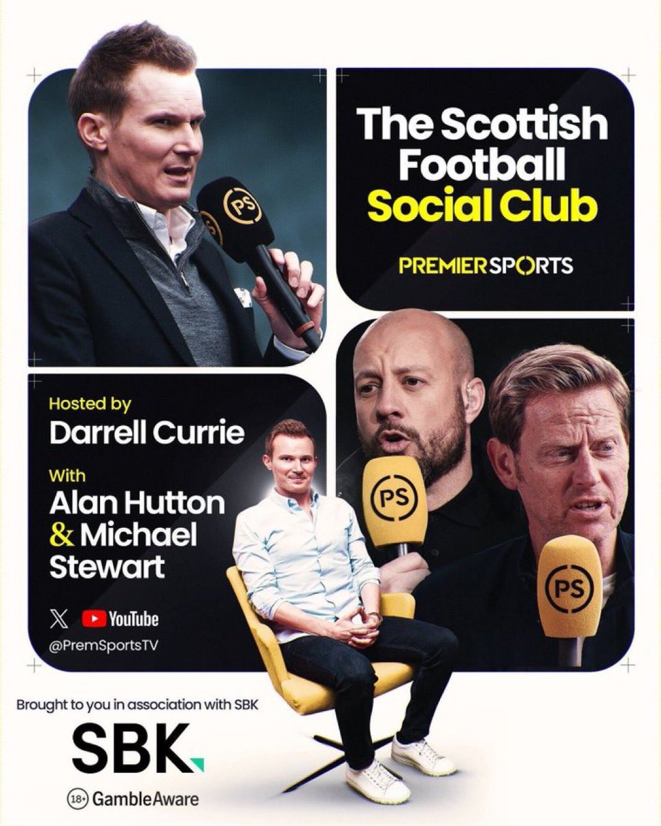 Much for Darrell Currie, Michael Stewart and Alan Hutton to run through on The Scottish Football Social Club tonight 🗣️

Watch the full episode live here on X or on our YouTube channel from 6pm 📲