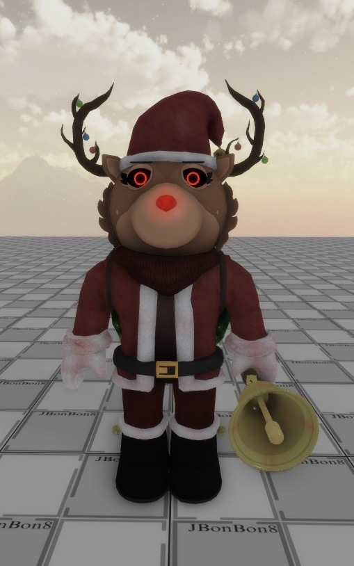 RealJBonBon8's tweet photo. It's now December! Here is my Chrismas themed community skin 'The Caribou'! Credits are in the video and I hope you like her :D #piggy | #CommunitySkin https://t.co/ZTvSB915M5