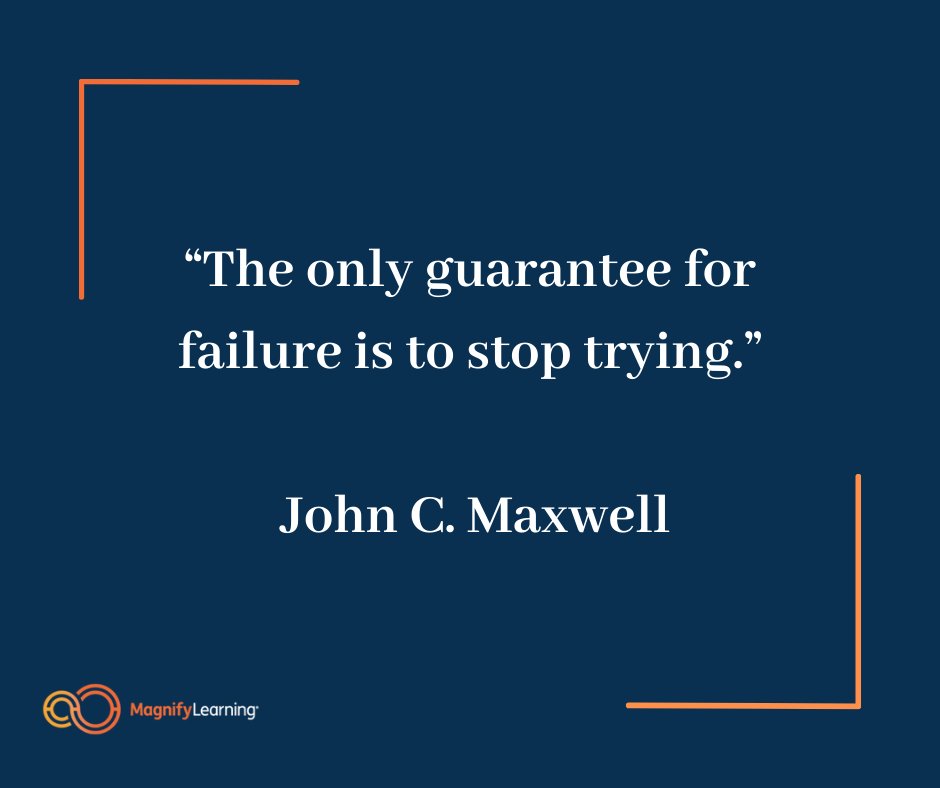 ryansteuer's tweet image. #PBL #ProjectBasedLearning #SchoolLeadership
“The only guarantee for failure is to stop trying.”
-John C. Maxwell