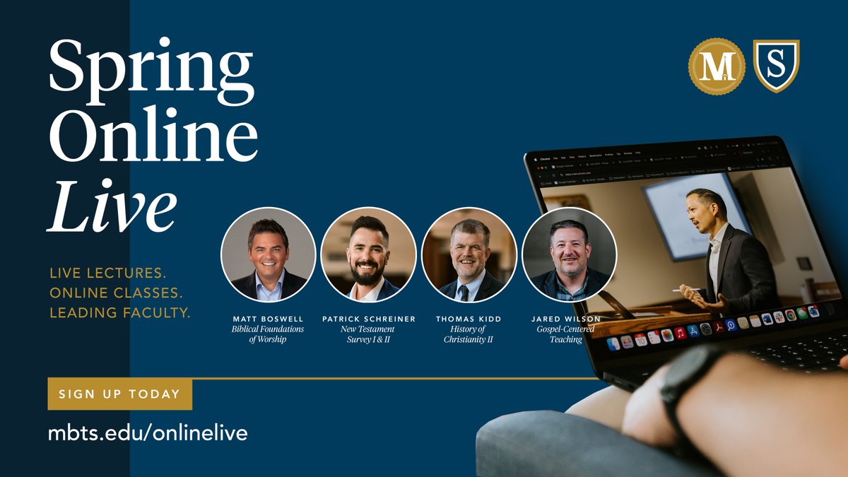 SpurgeonColl's tweet image. 💻 Start the new year learning from our world-class faculty!

Learn from Drs. @drmcboz, @pj_schreiner, @ThomasSKidd, @jaredcwilson, and others with our Spring Online Live Courses!

Check out our courses today at bit.ly/47WdJjj