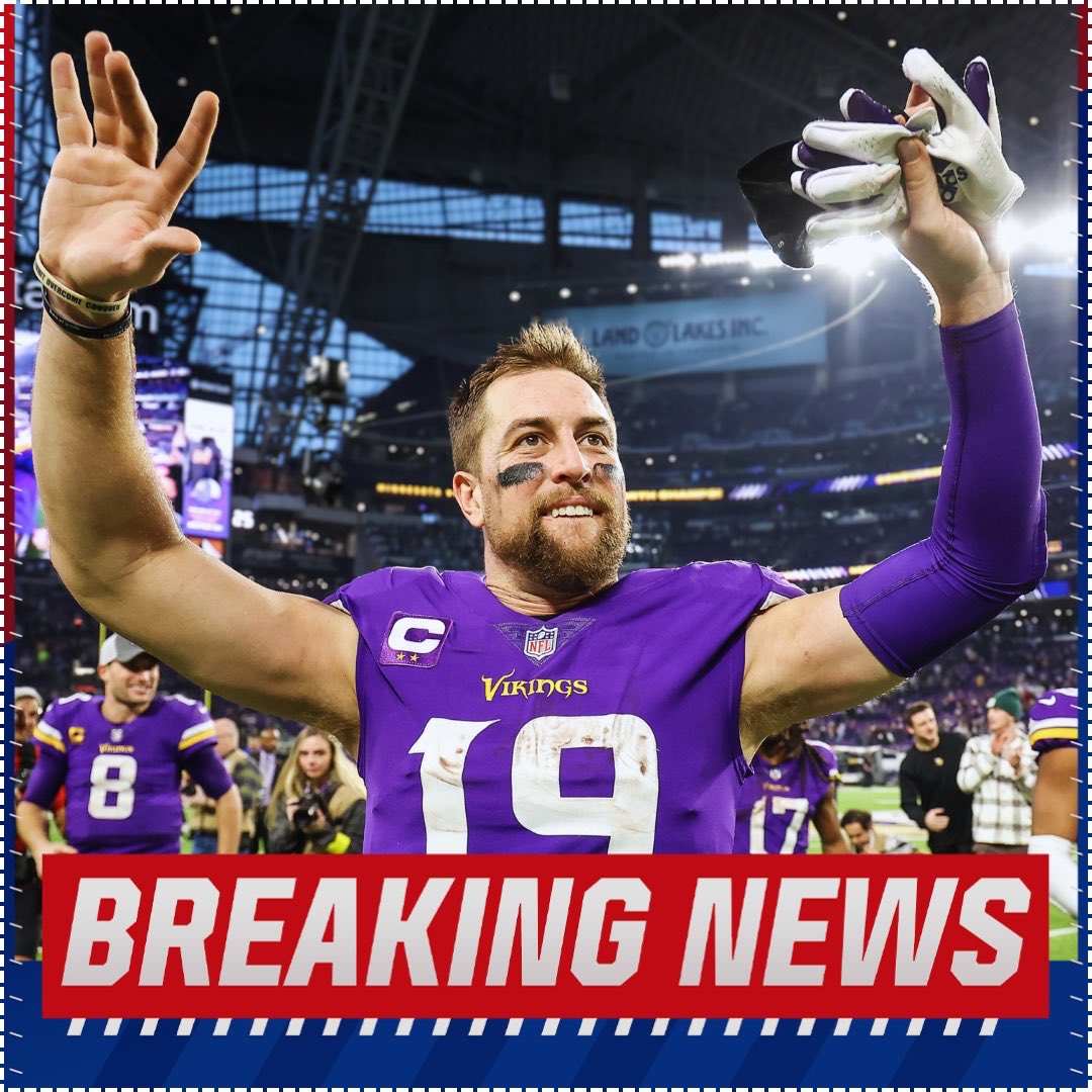 MySportsUpdate's tweet image. The #Vikings have released WR Adam Thielen upon is request.