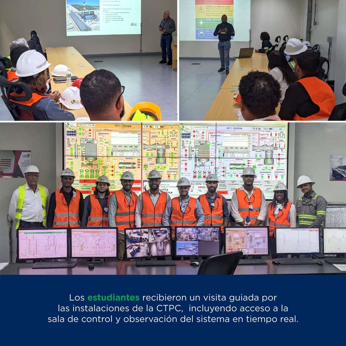 egepcrd's tweet image. Recibimos a estudiantes de Ingeniería Eléctrica de la Universidad APEC (UNAPEC) como parte de nuestro programa de visitas académicas a la Central Termoeléctrica Punta Catalina. Durante el recorrido, impartido por el Ing. Carlos Álvarez y su equipo, los jóvenes conocieron de cerca…