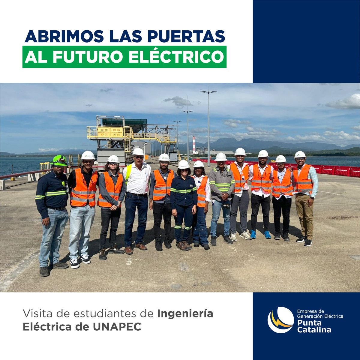 egepcrd's tweet image. Recibimos a estudiantes de Ingeniería Eléctrica de la Universidad APEC (UNAPEC) como parte de nuestro programa de visitas académicas a la Central Termoeléctrica Punta Catalina. Durante el recorrido, impartido por el Ing. Carlos Álvarez y su equipo, los jóvenes conocieron de cerca…