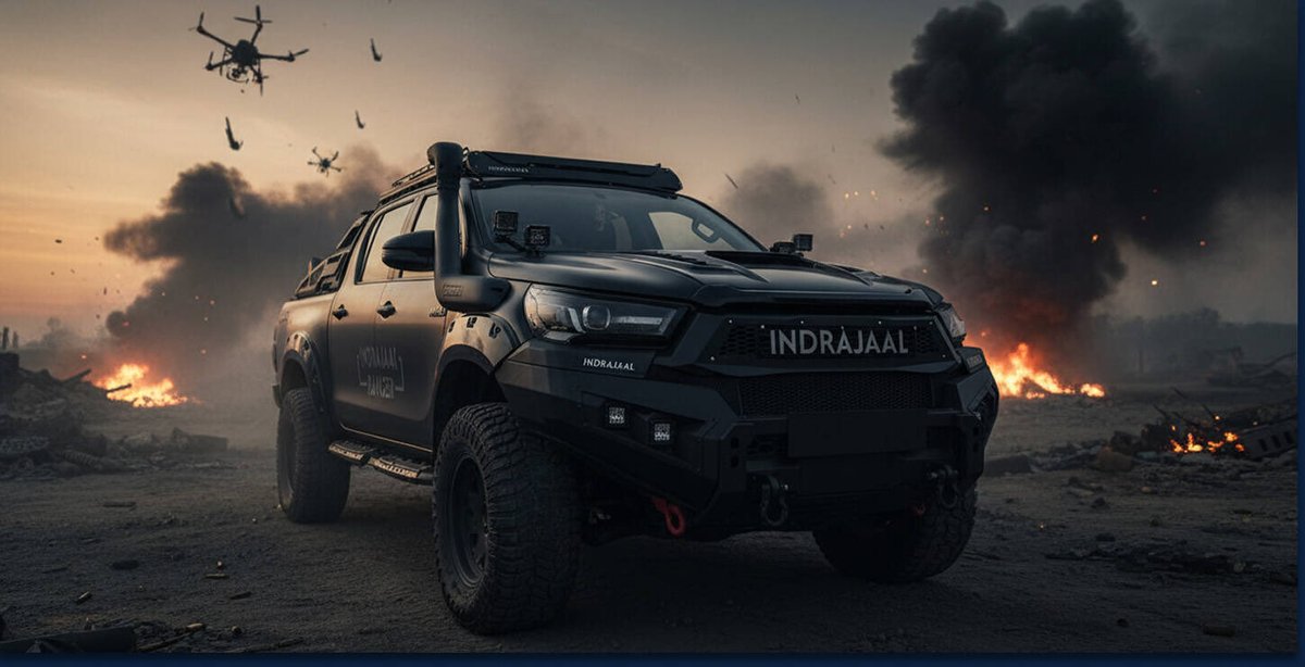 Disc_Digest's tweet image. ⚡️🇮🇳India&apos;s Mobile Drone Hunter “Indrajaal Ranger”
Introducing the Indrajaal Ranger: India&apos;s first fully mobile, AI enabled Anti Drone Patrol Vehicle (#ADPV)! 🇮🇳 
This isn&apos;t just static defense; this is drone hunting on the move.

Key Ranger Advantages:
 ▫️ Mobility is Power: It…