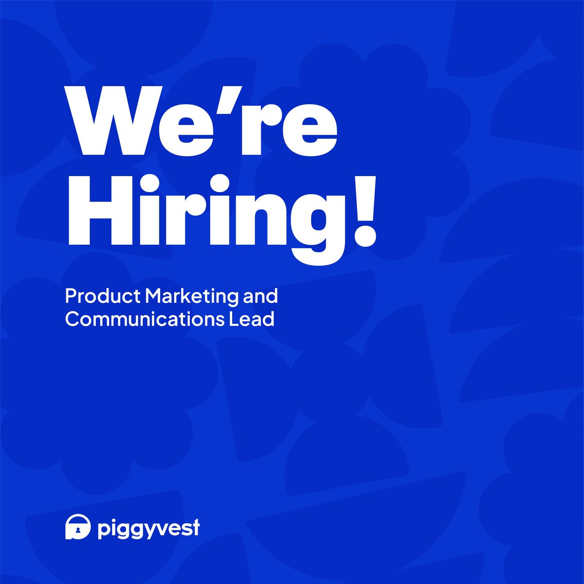 piggyvest's tweet image. Hello everyone! We’re hiring 🥳

If this role sounds like you or someone you know, apply here: 

piggytech.seamlesshiring.com/job/view/7638?…