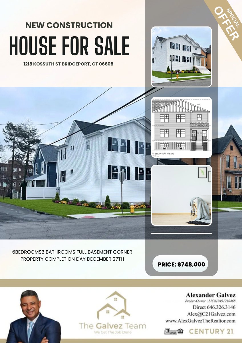 🏡 New Construction Home for Sale in Bridgeport, CT 💰 Price: $748,000 📍  Location: 1218 Kossuth St, Bridgeport, CT 06608 📞 Phone: 646-326-3146  https://t.co/N813P8pyUA . . #BridgeportRealEstate #SpecialOffer ✨  #HouseForSale #heatedrivalry #Crypto