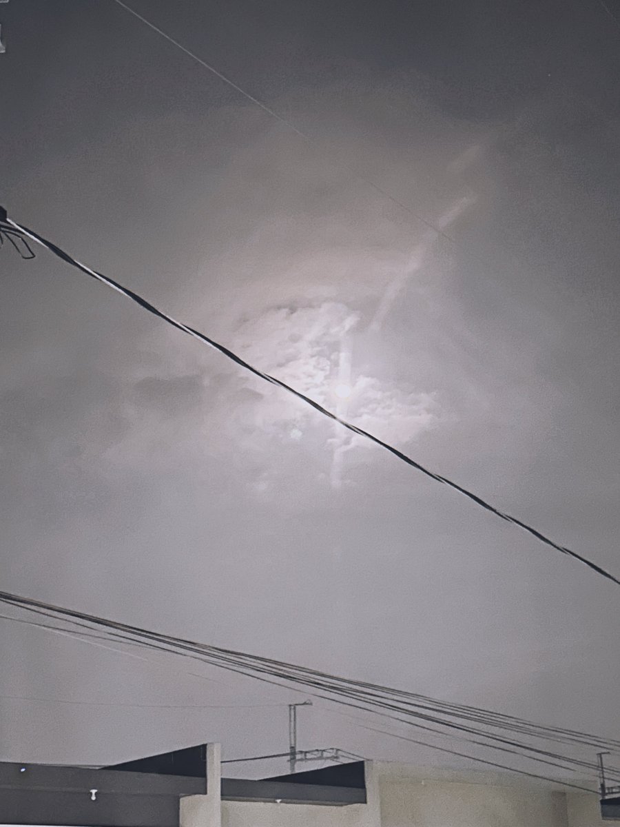 xenohemlockII's tweet photo. Brought over some of my cats to my new place. Honestly, it broke my heart seeing them so scared over the new environment. Running away from me. Hiding wherever. Ignoring their food. 

Not the best pic though. But I love that the moon gets to watch me sleep through my bare window. https://t.co/ZLxLqJbBkJ